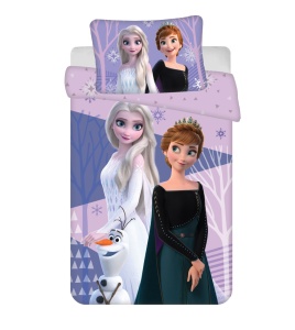 Disney Regatul de gheață Purple lenjerie pentru copii 100x135 cm, 40x60 cm