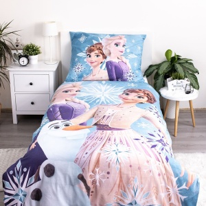 Disney Regatul de gheață White Snowflake așternut de pat pentru copii 100×135 cm, 40×60 cm - Img 2