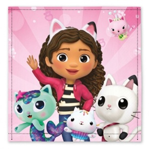 Gabby's Dollhouse Cat World prosop de mână, prosop pentru față, prosop 30x30cm