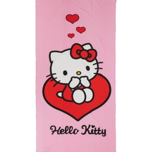 Hello Kitty Love prosop de baie, prosop de plajă 70x140cm (Uscare rapidă)