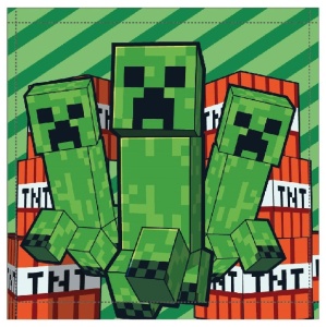Minecraft Battle prosop de mână, prosop de față, prosop 30x30cm