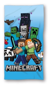 Minecraft Epic Battle prosop de baie, prosop de plajă 70x140cm (Uscare Rapidă)