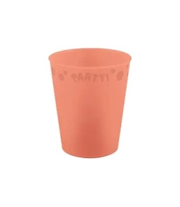 Party Pastel Salmon Pahar micro de lux de plastic de culoare somon 250 ml