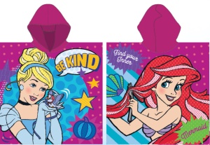 Prințesele Disney Poncho-prosop Story pentru plajă 55x110 cm (Uscare rapidă)