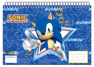 Sonic Ariciul Rush A/4 caiet de schițe spirală, 30 de foi