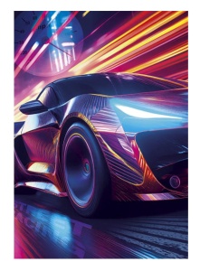 Vehicul Street Racing Mapă Auto A/4 cu elastic