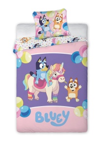 Bluey Magical Party set de lenjerie de pat 140x200cm, 70x90 cm
