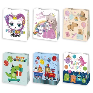 Colorat Cute Kids sac cadou din hârtie 19x23x10,5 cm