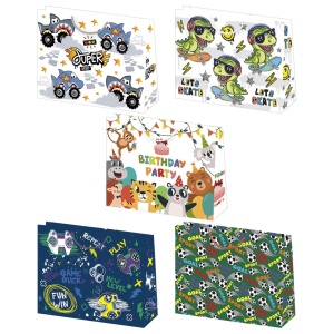 Colorat Play Pungă de cadouri din hârtie pentru băieți 38x29x10 cm