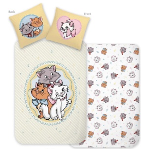 Disney Classics Cute Set de lenjerie de pat Aristocats 140×200cm, 70×90 cm