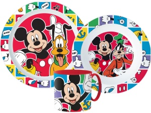 Disney Mickey Better Together set de vesela, set de plastic pentru microunde cu cană 265 ml