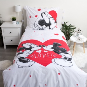 Disney Mickey Set de lenjerie de pat Minnie Love 140×200cm, 70×90 cm - Img 2