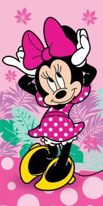 Disney Minnie Prosop de baie, prosop de plajă Pretty in Pink 70x140cm