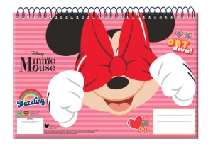 Disney Minnie Wink Bloc de schițe cu spirală A/4, 30 pagini