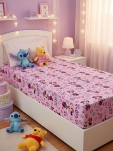 Disney Minnie XoXo cearșaf cu elastic 90x200 cm - Img 2