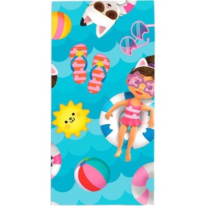Gabby's Dollhouse Summer prosop de baie, prosop de plajă 70x140cm