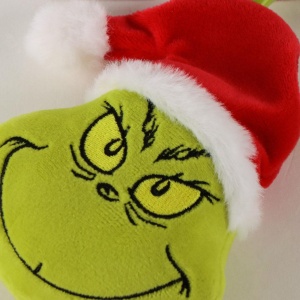 Grinchul Green Figurină 3D din pluș cu agățătoare, decor pentru geantă 14 cm - Img 3