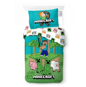 Minecraft Jungle Explore lenjerie de pat 140×200cm, 70×90 cm