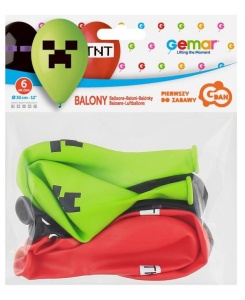 Minecraft TNT Balon de petrecere, set de 6 bucăți, 12 inch (30 cm) - Img 2
