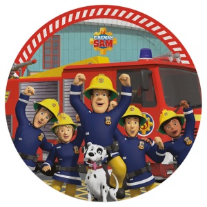 Pompierul Sam Teamwork farfurie de hârtie 8 bucăți 23 cm