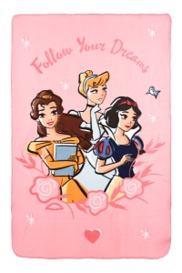 Prințesele Disney Follow Your Dreams pătură fleece 100x150cm