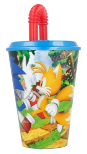 Sonic Ariciul Pahar cu pai Adventure, plastic 430 ml - Img 3