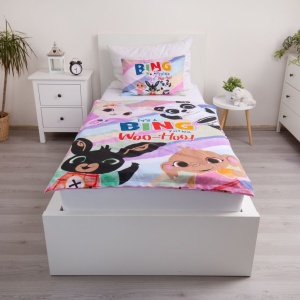 Bing It's a Thing set de lenjerie de pat pentru copii 100×135cm, 40×60 cm - Img 2