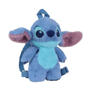 Disney Lilo și Stitch Blue Alien rucsac din pluș, geantă 30 cm
