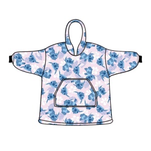 Disney Lilo și Stitch Light Rose poncho, pătură din fleece de pluș pentru 3-6 ani