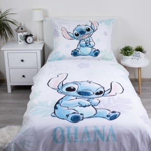 Disney Lilo și Stitch Ohana White lenjerie de pat 140×200cm, 70×90 cm - Img 2