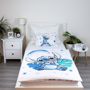 Disney Lilo și Stitch Rainbow Set lenjerie pat copii 100×135 cm, 40×60 cm - Img 2