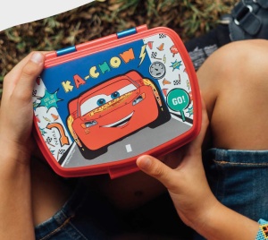 Disney Mașini Cutie de sandvișuri Lets Race amuzantă din plastic - Img 2