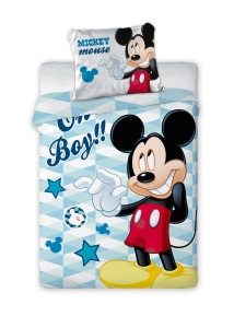 Disney Mickey Oh Boy lenjerie de pat pentru copii, grădiniță 100x135 cm, 40x60 cm