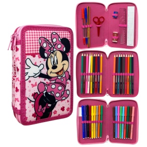 Disney Minnie Lovely Charm penar cu trei compartimente umplut