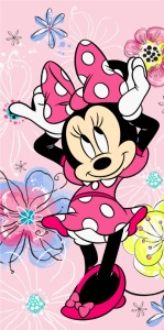 Disney Minnie Prosoape de baie Pink Bow, prosop de plajă 70*140cm