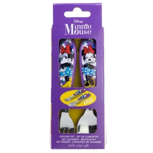 Disney Minnie Sunshine set tacâmuri ergonomic din metal - 2 bucăți