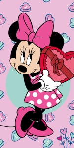 Disney Minnie Sweets prosop de baie, prosop de plajă 70x140cm