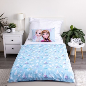 Disney Regatul de gheață Light Blue așternut de pat pentru copii 100×135 cm, 40×60 cm - Img 3
