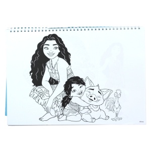 Disney Vaiana Together Again Caiet sketch A/4 spiralat cu 40 de pagini și autocolant - Img 3