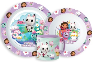 Gabby's Dollhouse Kitty Magic set de masă, set micro plastic cu ceașcă 265 ml