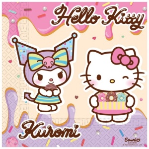 Hello Kitty Kuromi șervețel 20 buc 33x33 cm FSC - Img 2