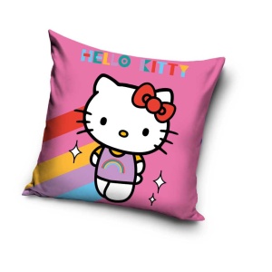 Hello Kitty Rainbow Față de pernă din catifea 40x40 cm