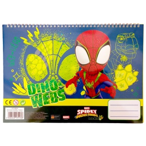 Omul Păianjen Spidey Dino-Webs Caiet de schițe A/4 cu spirală, 40 de pagini și autocolante - Img 2