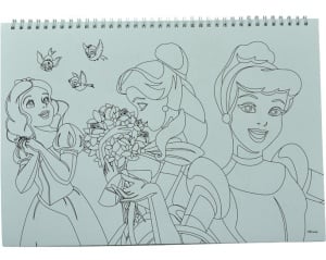 Prințesele Disney Spring Caiet de schițe spirală A/4 cu 40 de file și autocolante - Img 4