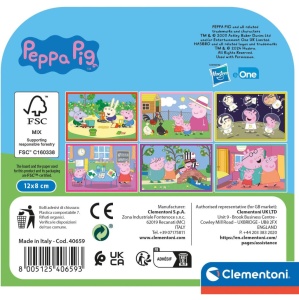 Purcelușa Peppa Duck Pond cuburi de poveste 6 bucăți de la Clementoni - Img 2