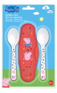 Purcelușa Peppa set de tacâmuri pentru călătorii pentru copii