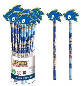 Sonic Ariciul Rush HB creion grafit cu radieră la capăt