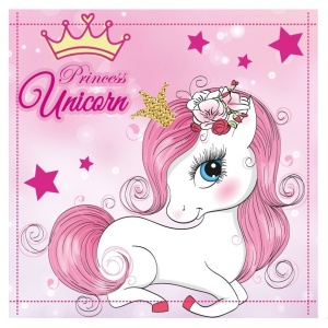 Unicorn Princess prosop de mâini, prosop de față, prosop 30x30cm