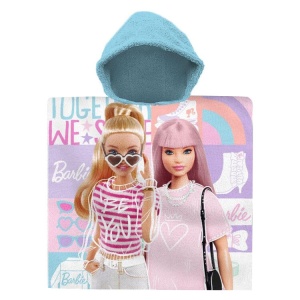 Barbie Together poncho prosop de plajă 60x120 cm