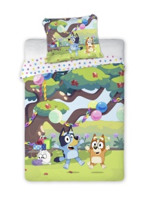 Bluey Garden Party set de lenjerie pentru copii 100×135cm, 40×60 cm